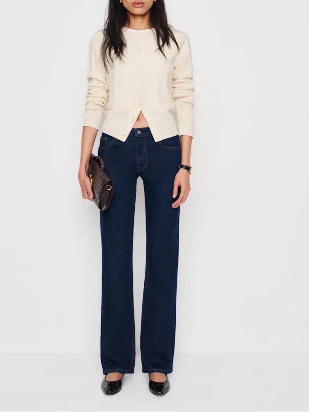 Reformation Straight-Leg Mid-Rise Jeans